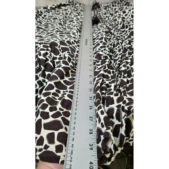 LTS Long Tall Sally Giraffe Print Flowy Maxi Dress US 12 Viscose Short Sleeves - Picture 9 of 15